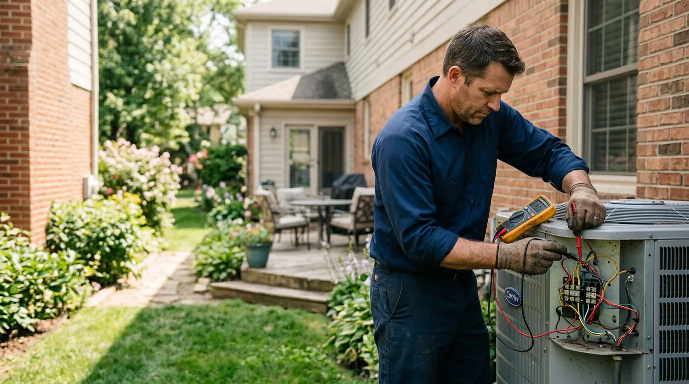 HVAC technician working near Wayne, OK